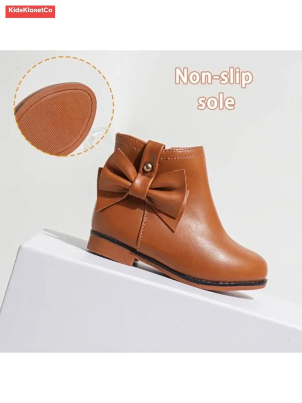 Girls Ankle Boots with Zipper Suede Booties Bow Toddler Little Kids